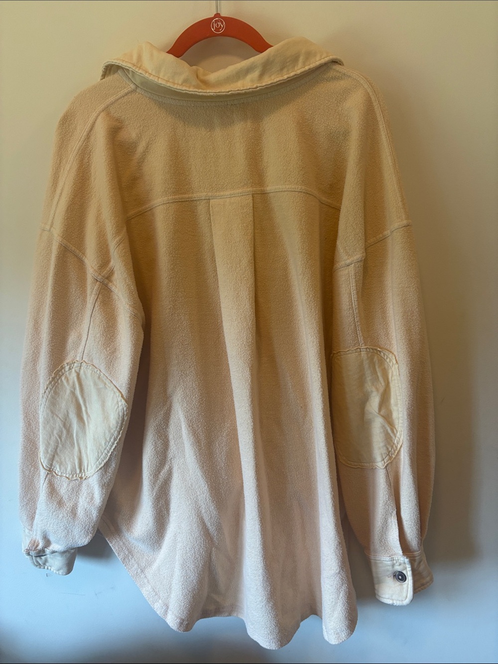 Free People Cream Fleece Shacket with Button Front - Picture 4 of 7